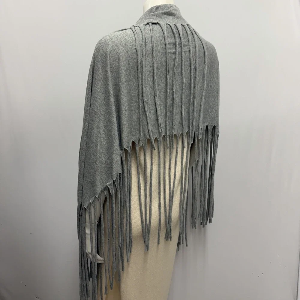 Michael Michael Kors 100% Cotton Scarf With Fringes Heather Gray NWT $69.50
